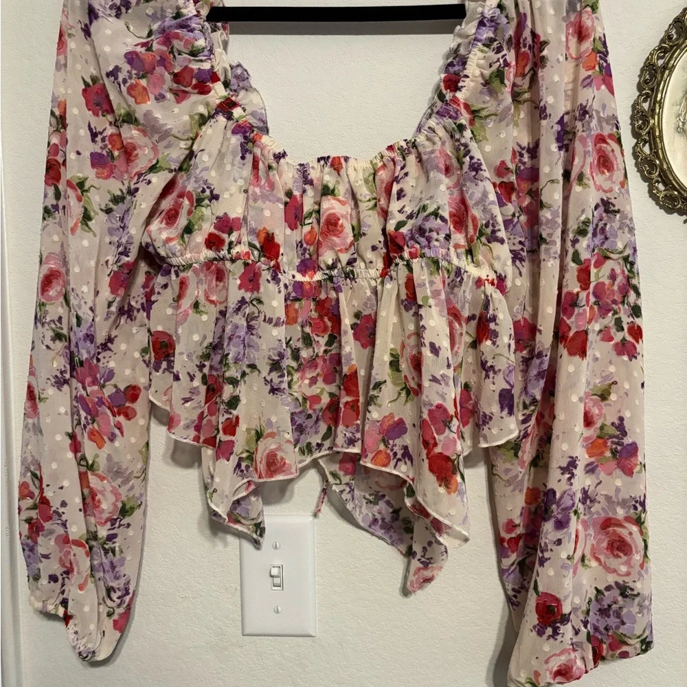 Floral Ruffle Blouse - Picture 4 of 5